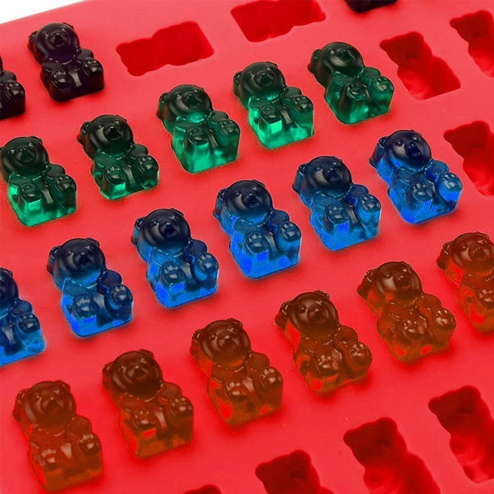 53 Cavity Silicone Gummy Bear Mold Candy Chocolate Jelly Ice Moulds Bakeware AU