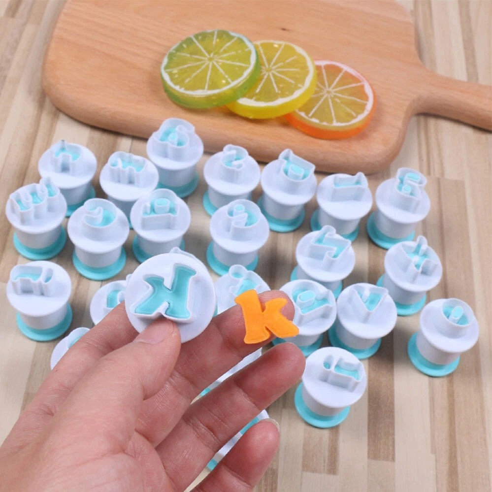 Alphabet Number Cutter Cake Decorating Mold Icing Mould Set Letter Fondant