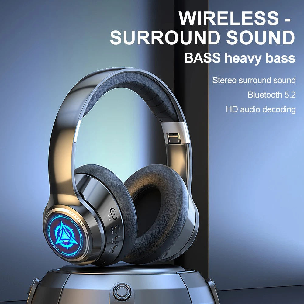 Wireless Headphones Bluetooth Earphones Stereo Headset Rechargeable with Mic