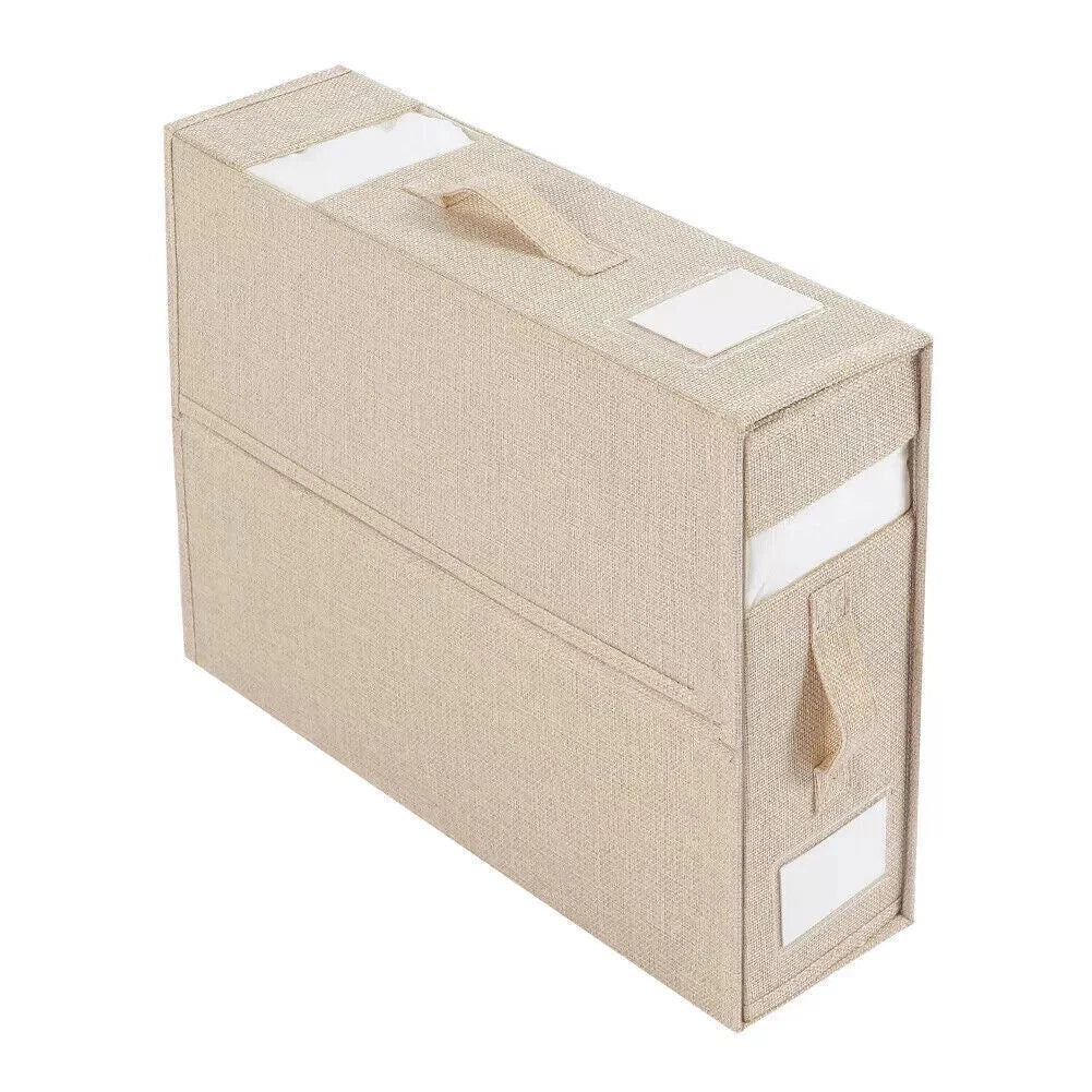 4 Pack Bed Sheets Organizers and Storage King Size Foldable Sheet Organizer Box