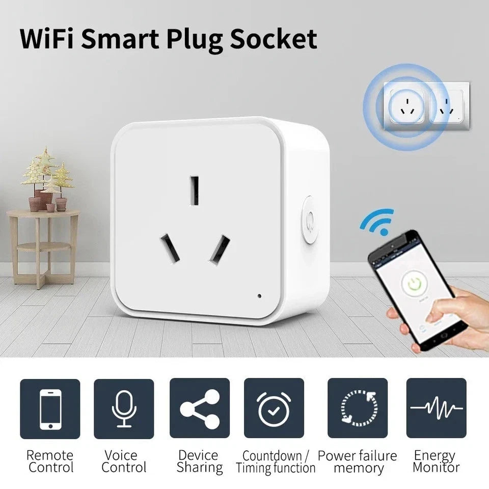 16A Smart WiFi Socket Plug Switch AU Voice Control Timer Tuya Alexa Google Home1