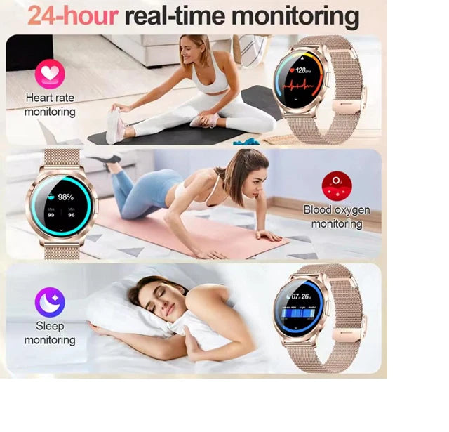 New Smart Watch Full Touch Screen AMOLED Bluetooth Call for Women and Men -DT93