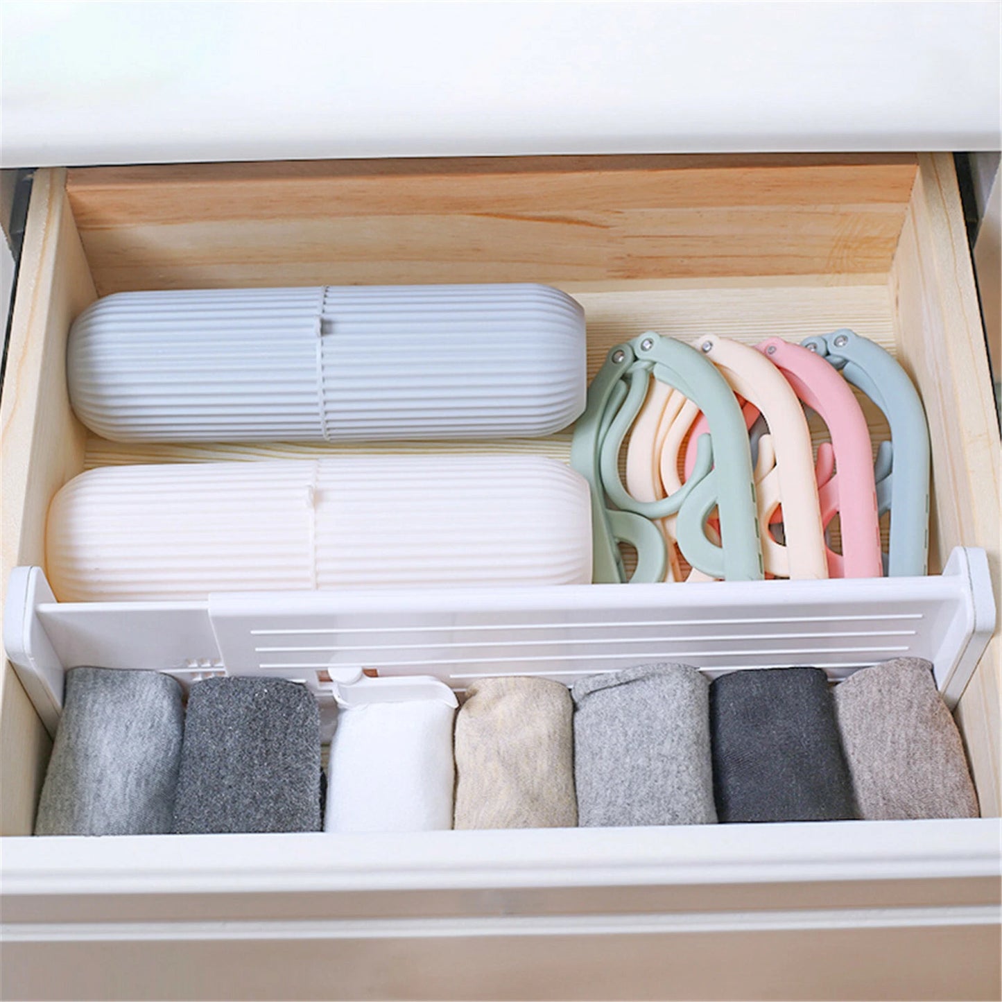 6PCS Adjustable Drawer Divider Partition Storage Organizer Clapboard Expandable