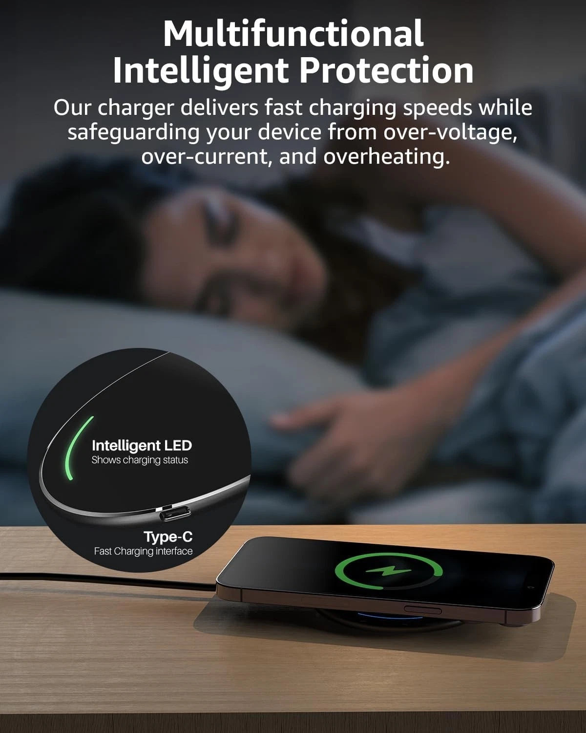 30W Fast Wireless Charging Pad for iPhone & Android – Ultra-Slim Quick Charger