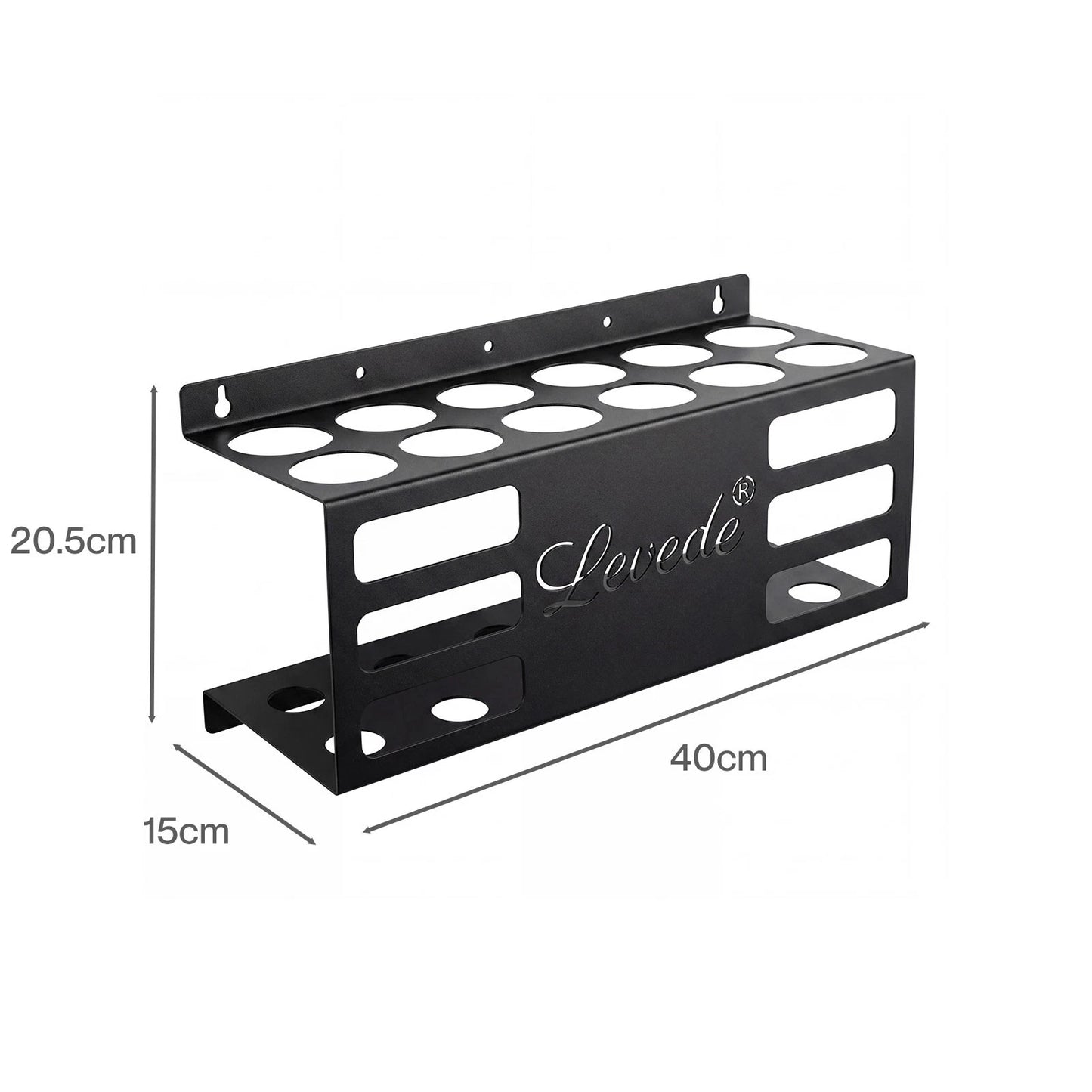 Levede 12 Hole Caulk Holder Wall Mount Silicone Sealant Tube Storage Rack Steel