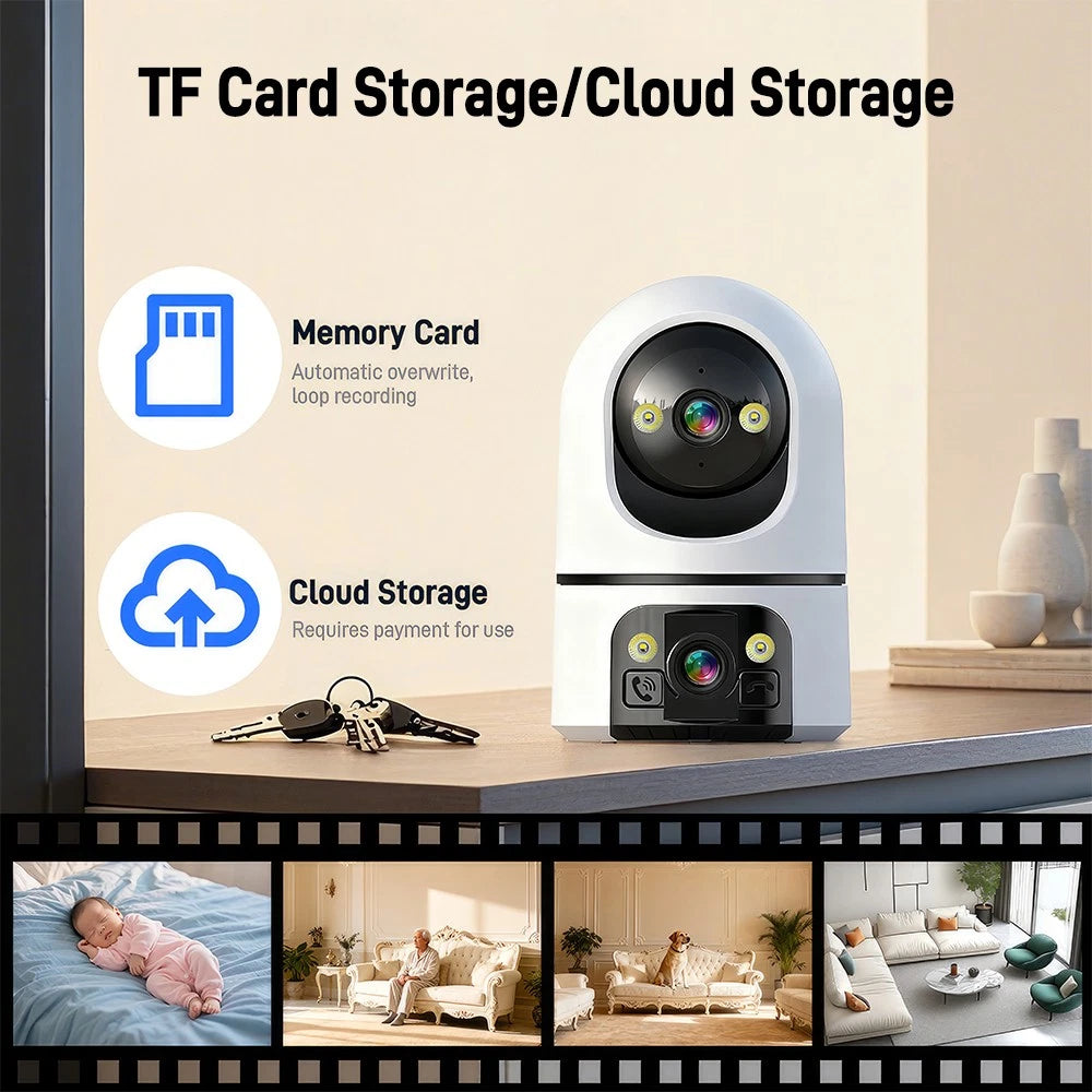 Security Camera 2.4G WIFI Indoor Smart Home Baby Pet Monitor Night Vision Wired