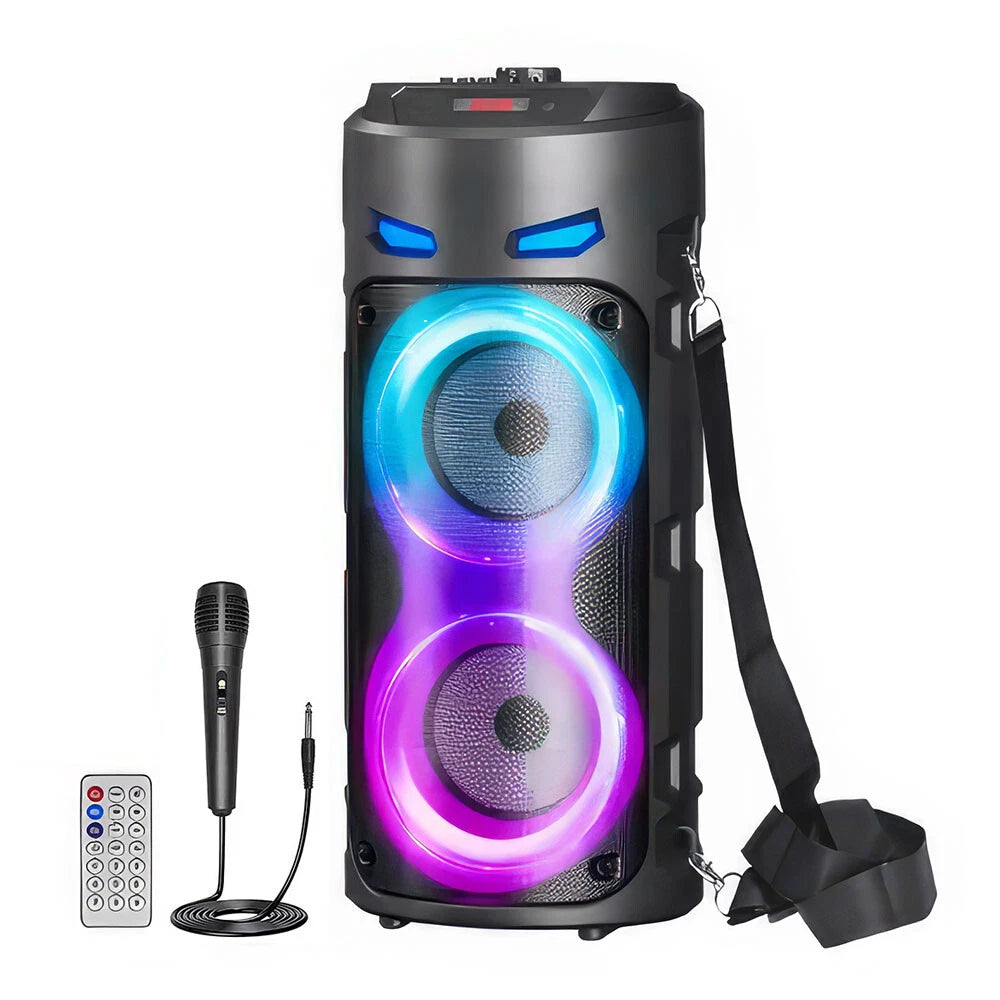 Portable Bluetooth Party Speaker Sub Woofer Heavy Bass 2000W Sound System & MIC