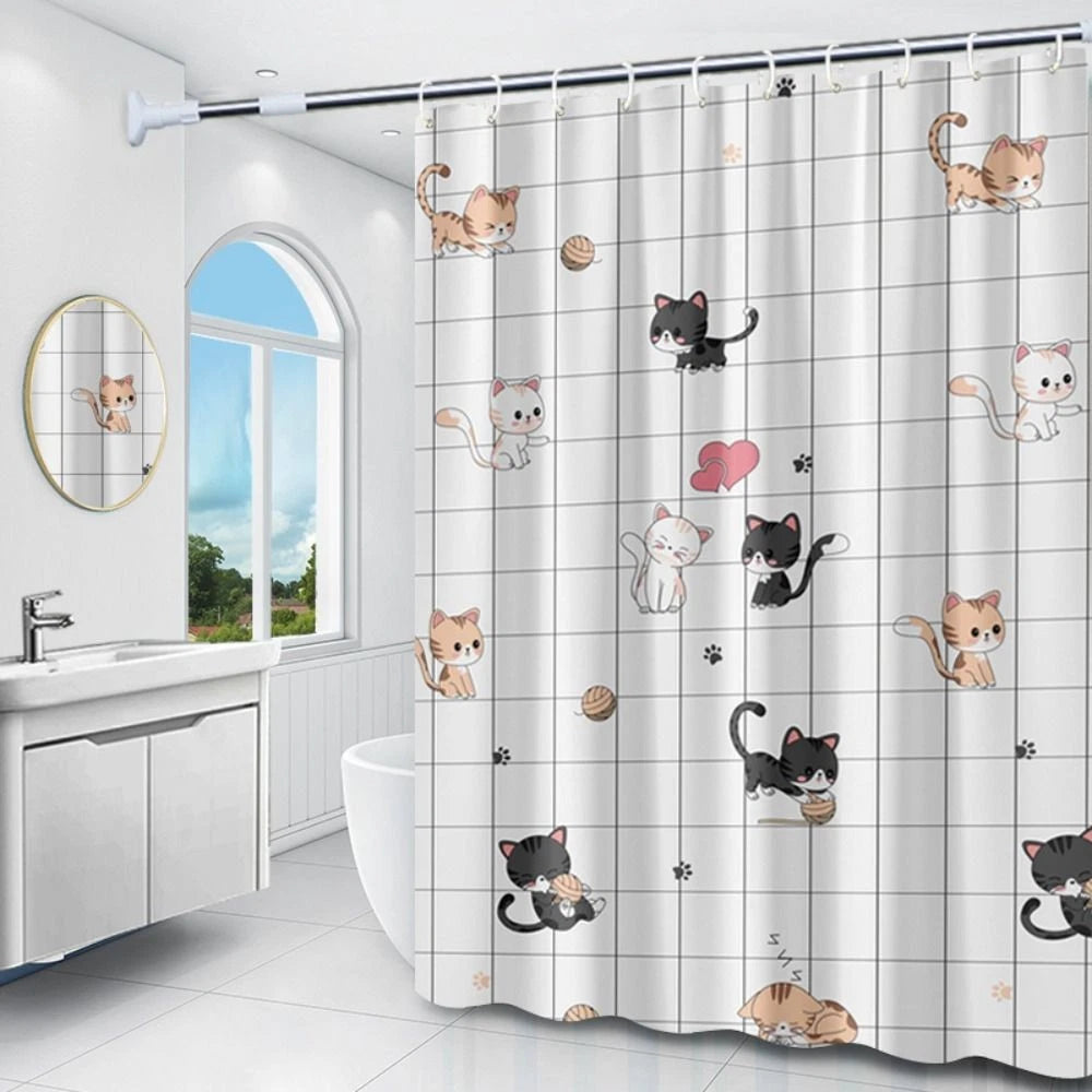 Mildew Proof Bathroom Curtain Waterproof Printed Shower Curtain