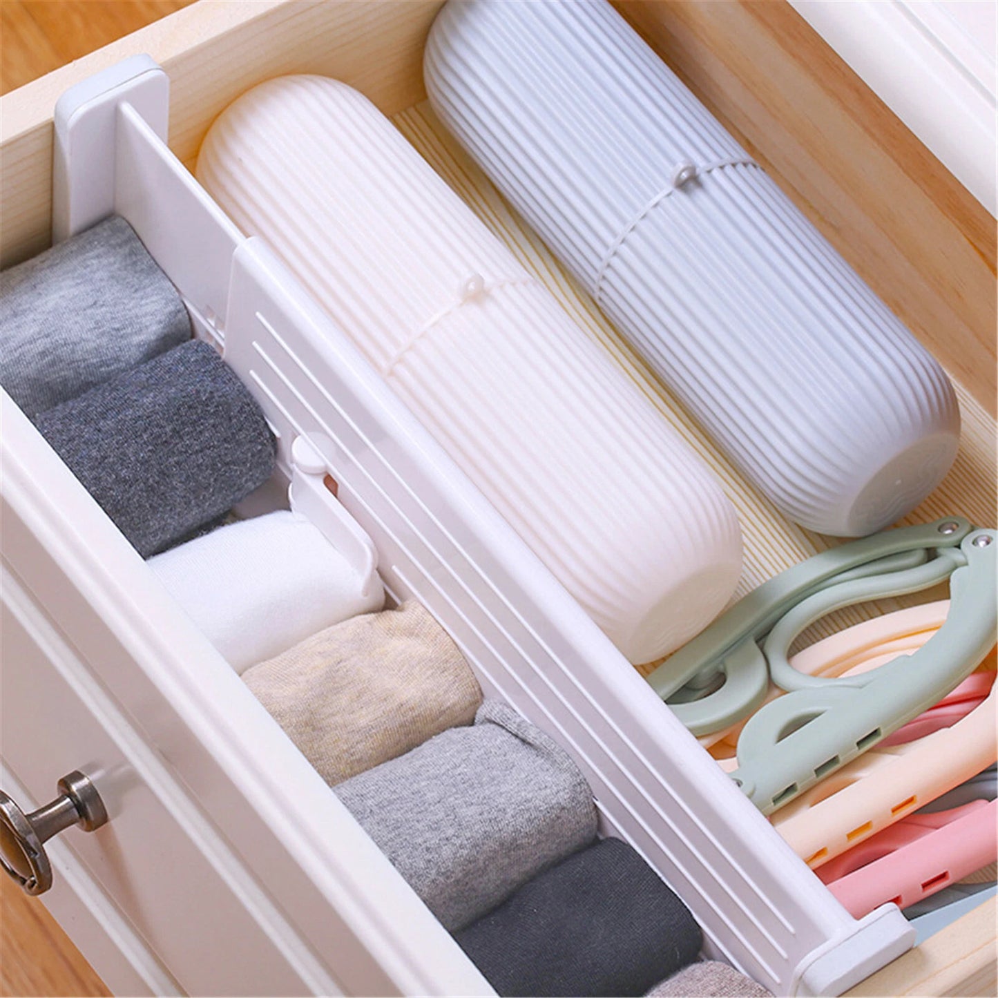 6PCS Adjustable Drawer Divider Partition Storage Organizer Clapboard Expandable