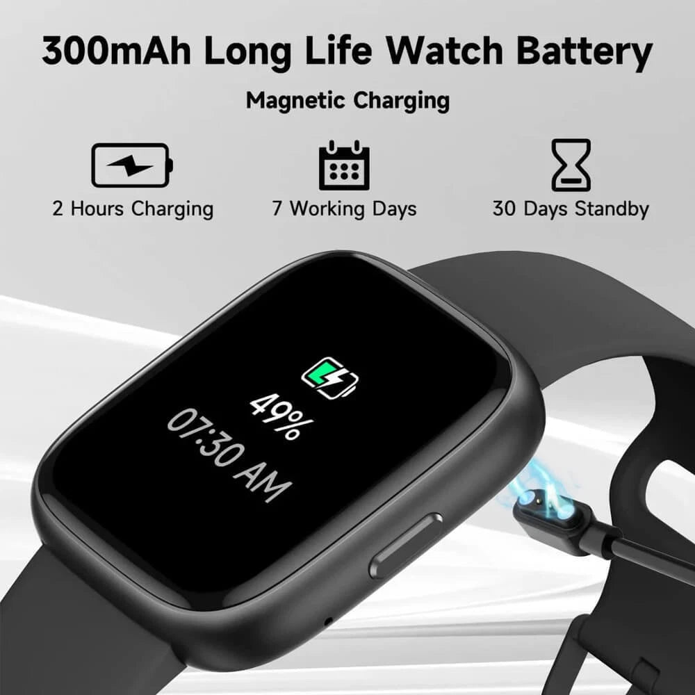 Vibeat Smart Watch for Men Women 1.83" Alexa Built-in Waterproof IP68 Smartwatch