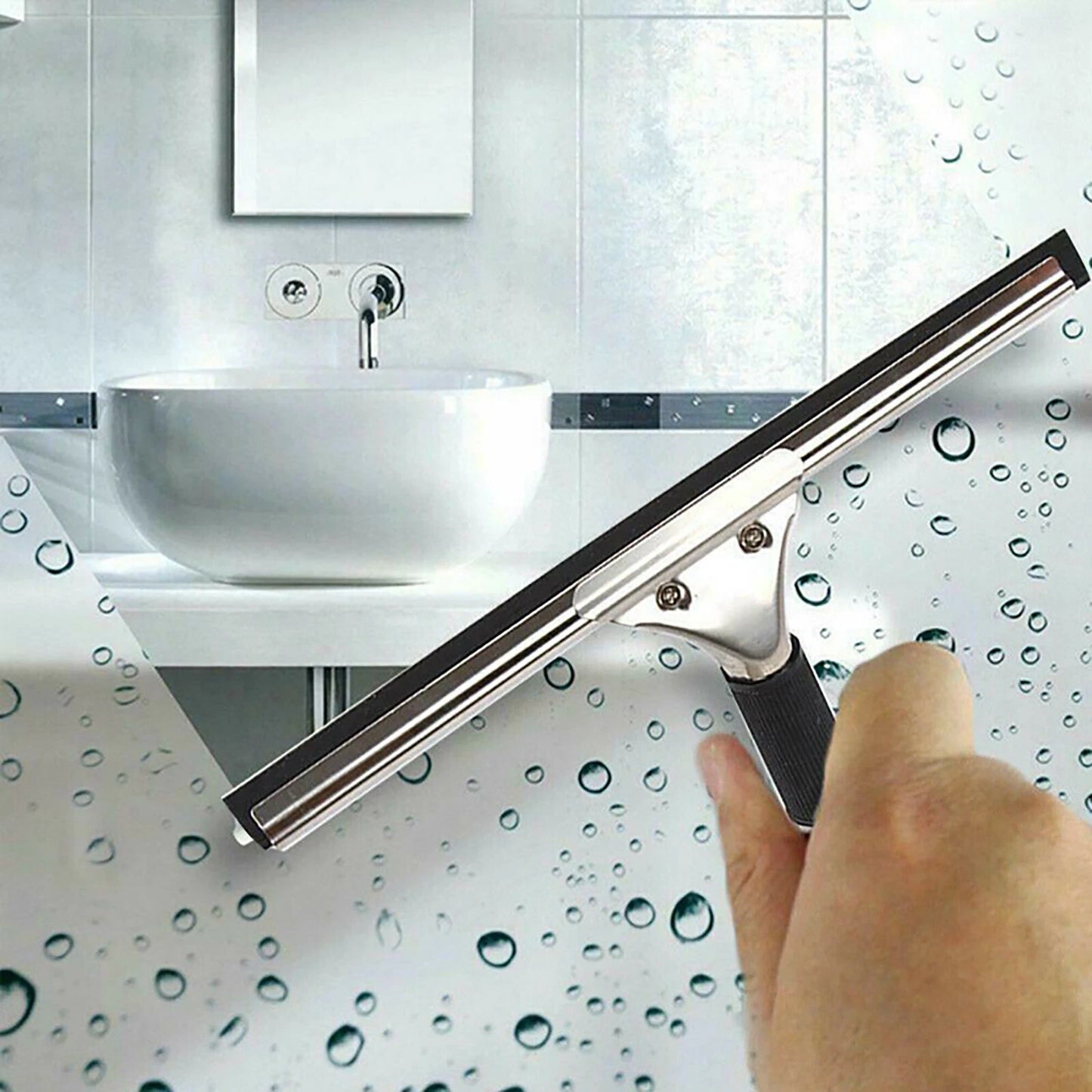 25-45cm Glass Window Cleaning Squeegee Blade Wiper Cleaner Home Shower Bathroom