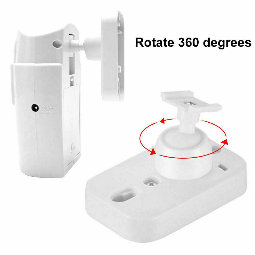2 x Wireless PIR Motion Sensor Alarm & Remote Controls Home Caravan Garage Shed