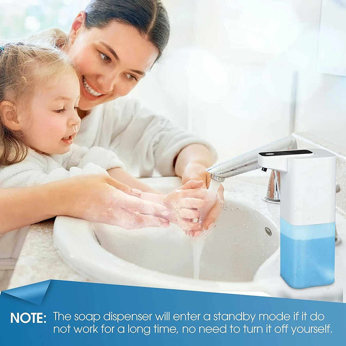Automatic Foaming Soap Dispenser Rechargeable Touchless Foam Dispenser Bathroom