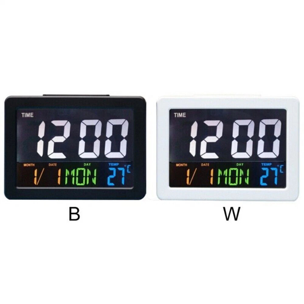 Digital Home Large Big Jumbo LED Wall Desk Clock With Calendar Temperature Clock