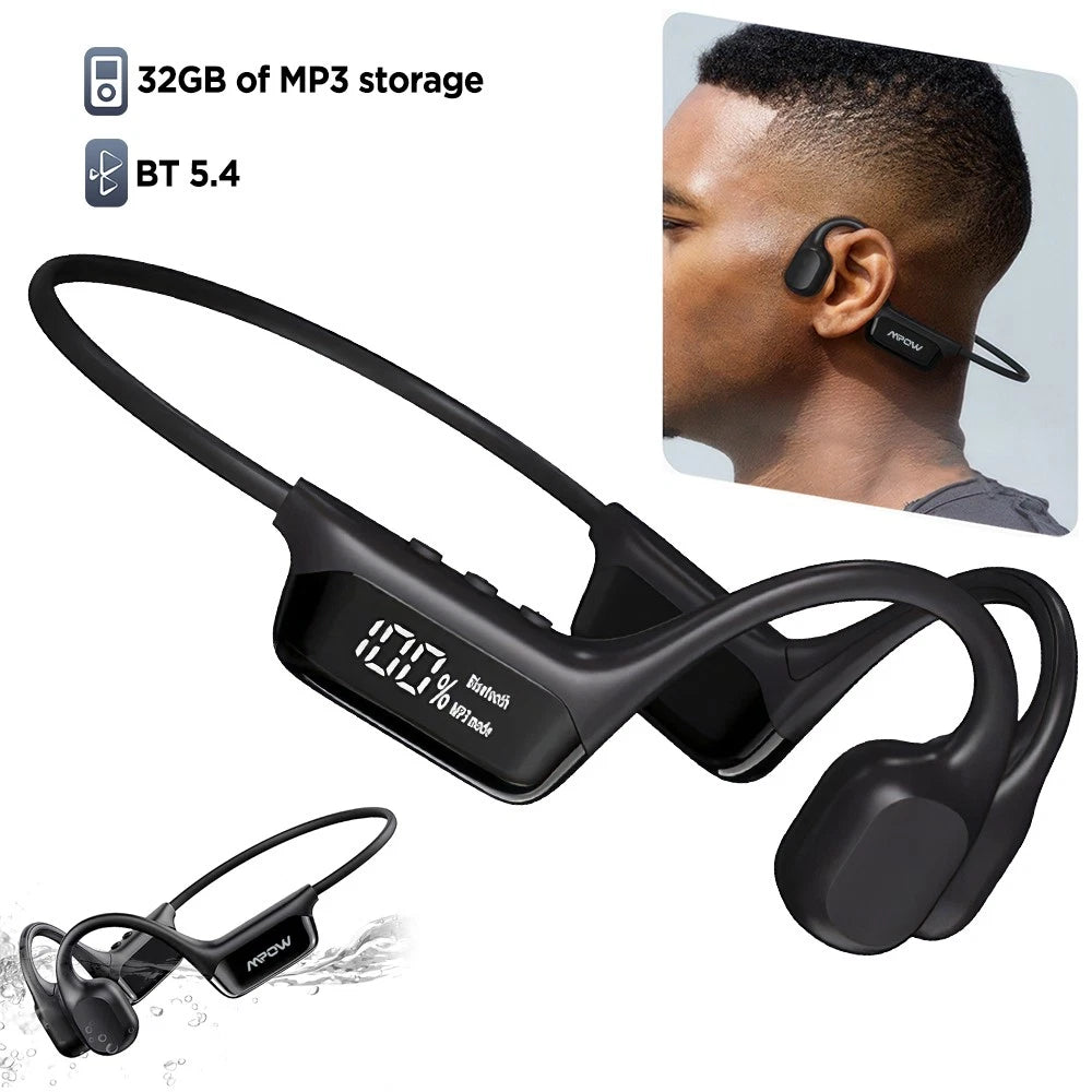 Mpow Bone Conduction Headphones  Bluetooth Waterproof MP3 Swimming Earphones 32G