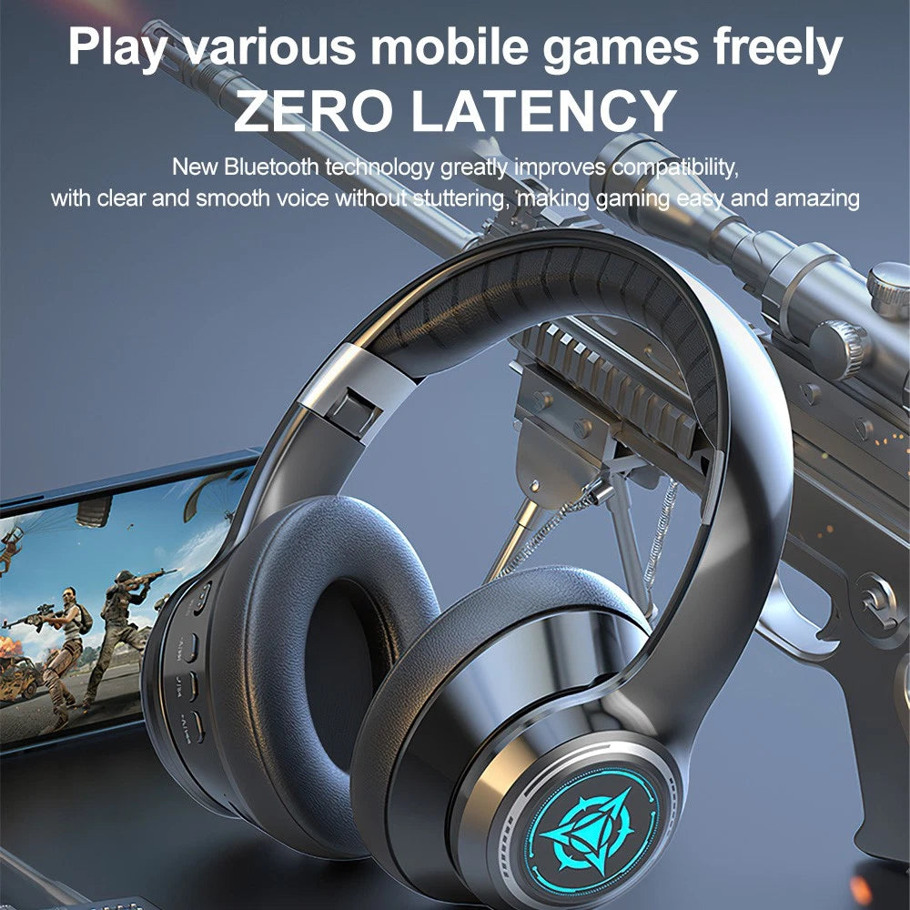 Wireless Headphones Bluetooth Earphones Stereo Headset Rechargeable with Mic