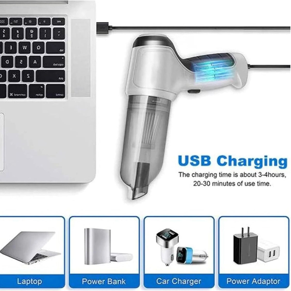 95000PA Wireless Car Vacuum Cleaner Handheld Vaccum Mini Power Suction Dust Blow