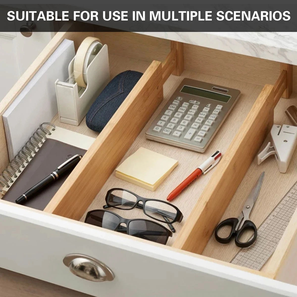 4pcs Expandable Drawer Divider Adjustable Storage Organizer Kitchen Organizer