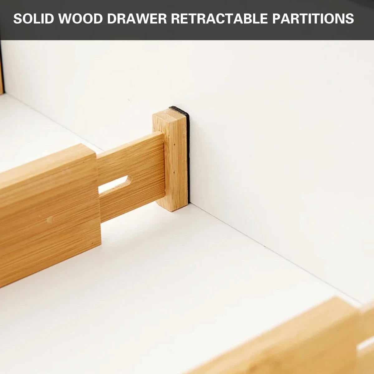 4pcs Expandable Drawer Divider Adjustable Storage Organizer Kitchen Organizer