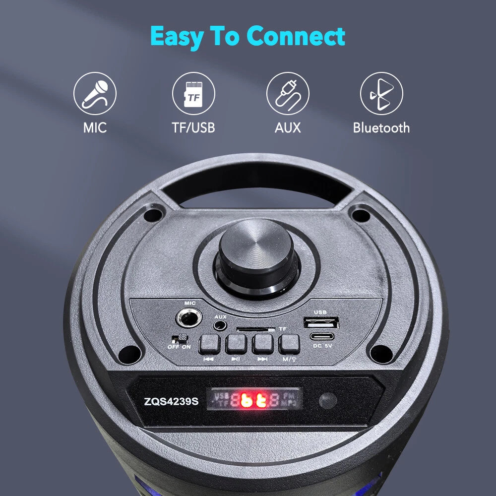 Portable Bluetooth Party Speaker Sub Woofer Heavy Bass 2000W Sound System & MIC