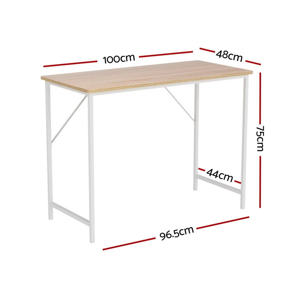 Artiss Computer Desk Home Office Study Table Desks Oak 100CM