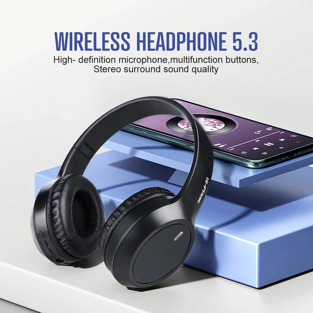 Wireless Headphones Bluetooth Earphones Headset Rechargeable with Mic