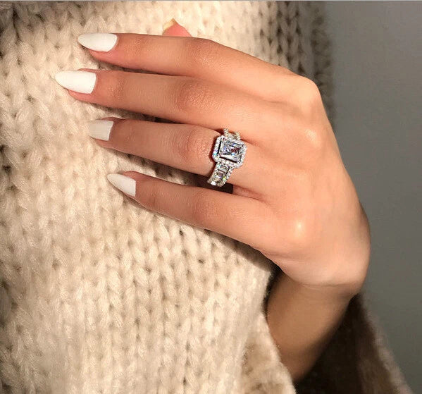 NEW Fashion Women ring Ladies party jewelry Stainless Steel color stone Ring