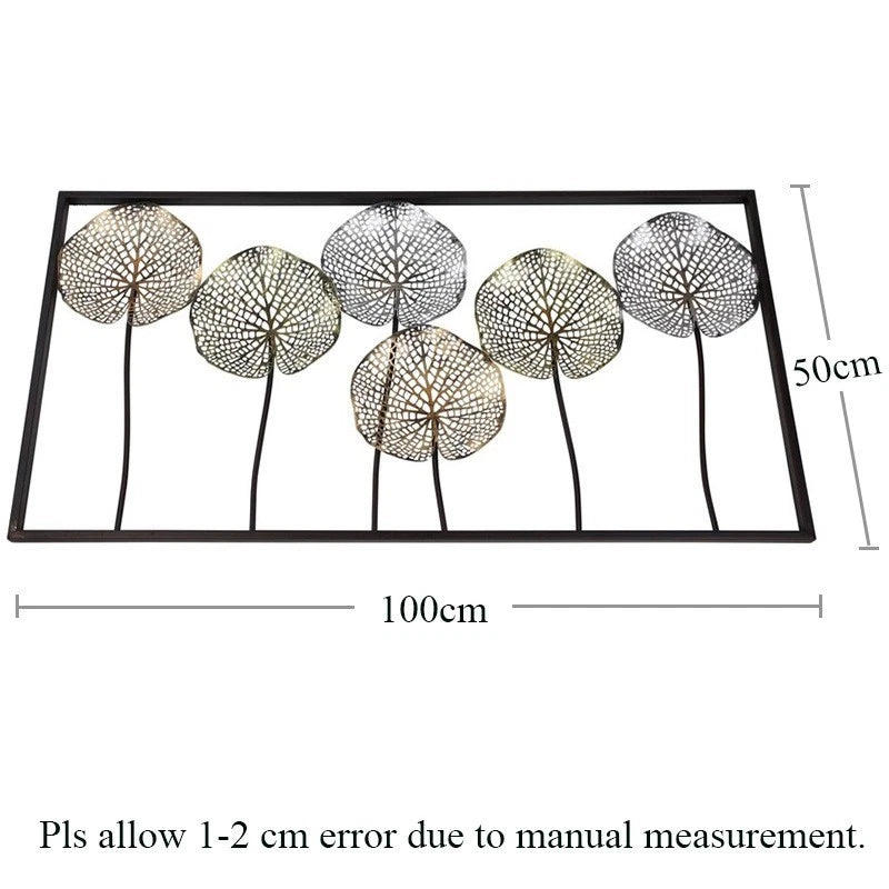 Large Floral Metal Wall Sculpture Hanging Art Home Patio Garden Decoration Decor