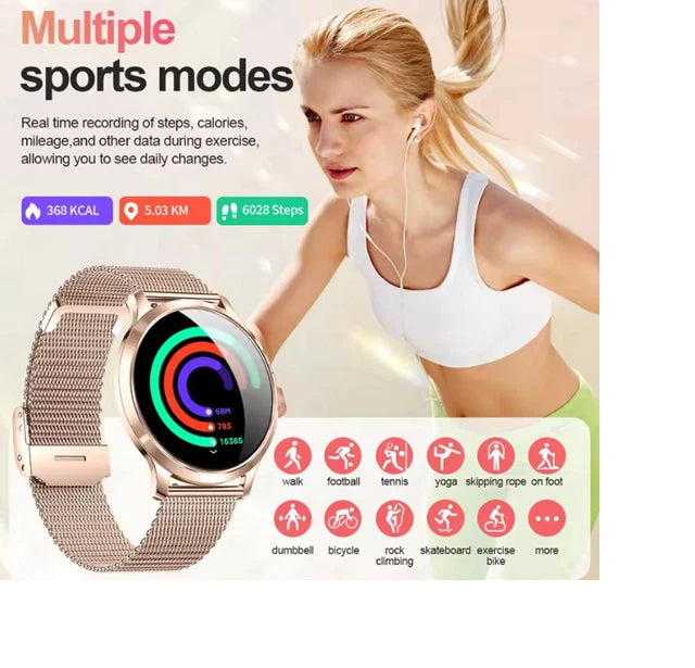 New Smart Watch Full Touch Screen AMOLED Bluetooth Call for Women and Men -DT93