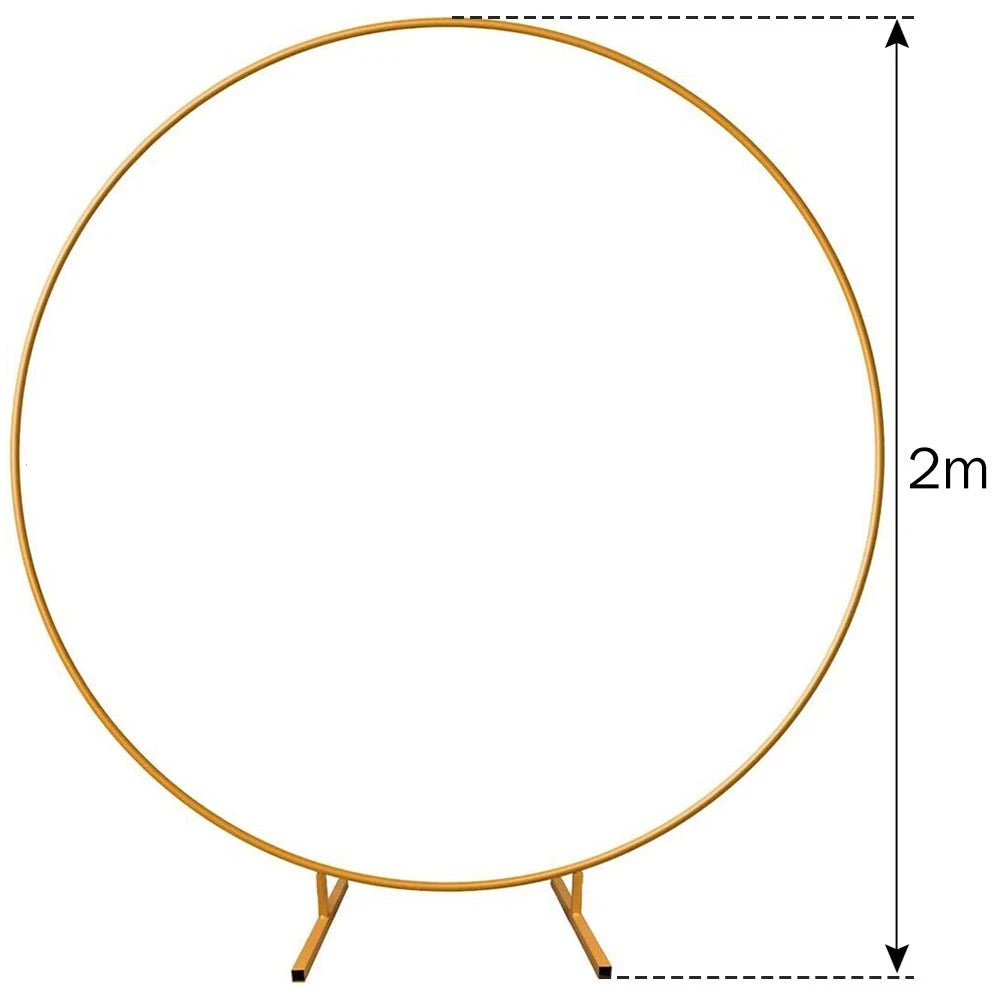 2M Round Wedding Balloon Arch Backdrop Stand Flower Party Decoration Background