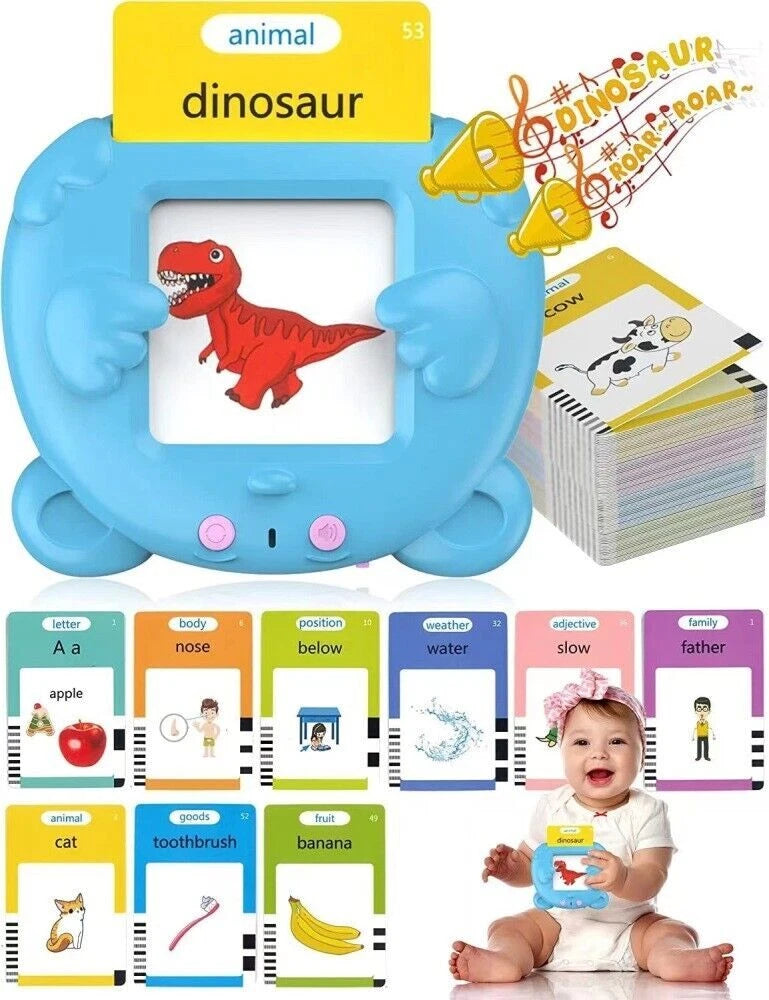 Talking Flash Cards for Toddlers Words Learning Toys Preschool Audible Game Toy