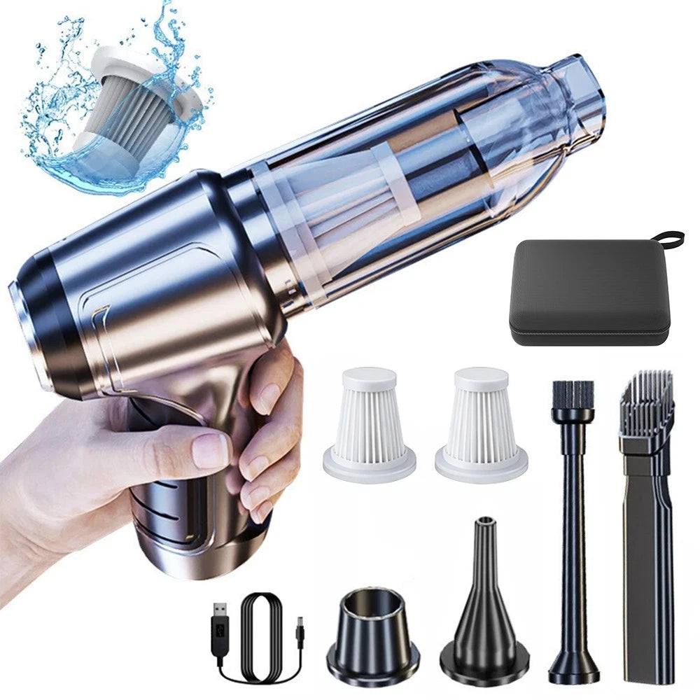 95000PA Wireless Car Vacuum Cleaner Handheld Vaccum Mini Power Suction Dust Blow