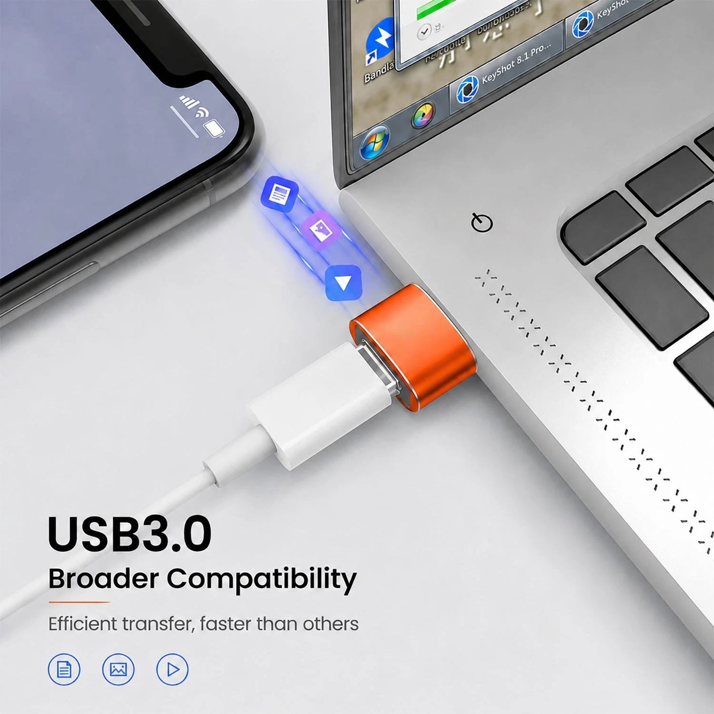USB Type A Male to USB C Type C Female Charging Port Adapter Fast Converter 10A