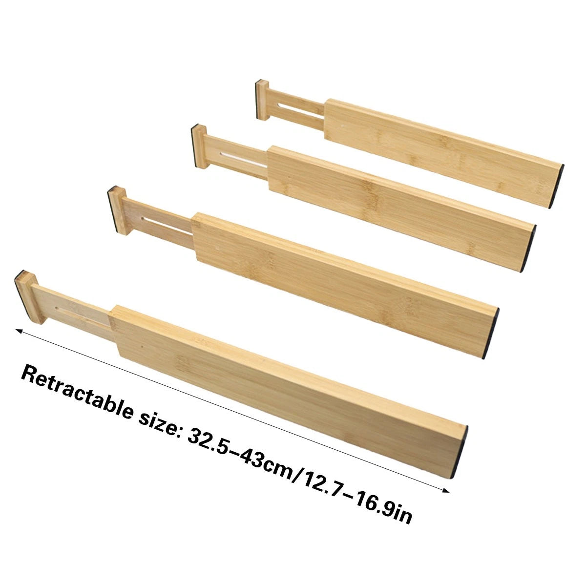 4pcs Expandable Drawer Divider Adjustable Storage Organizer Kitchen Organizer