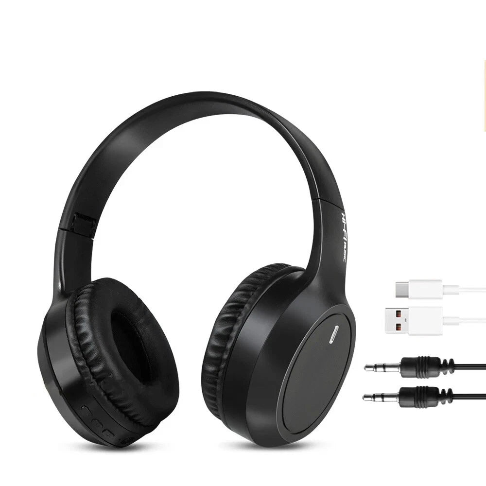 Wireless Headphones Bluetooth Earphones Headset Rechargeable with Mic