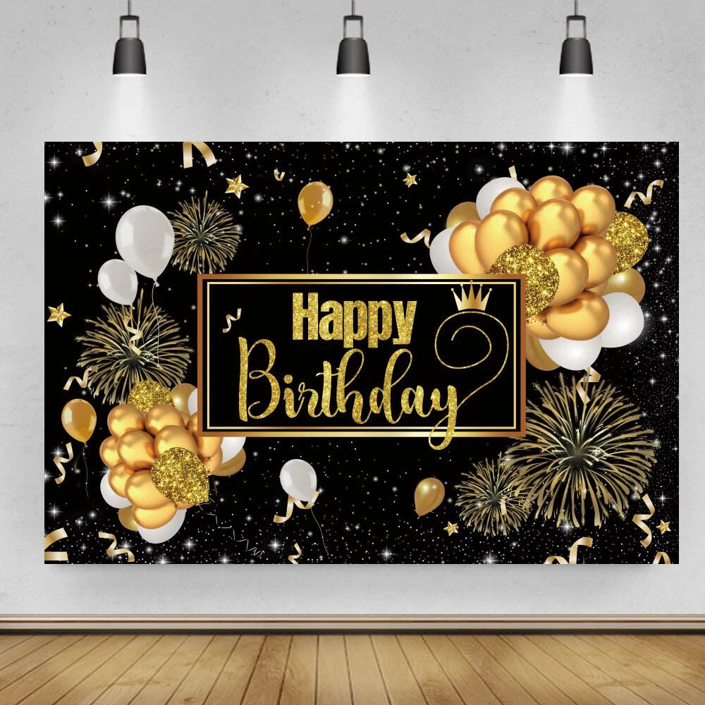 Happy Birthday Backdrop Banner Background Cloth Photo Props Party Decoration New