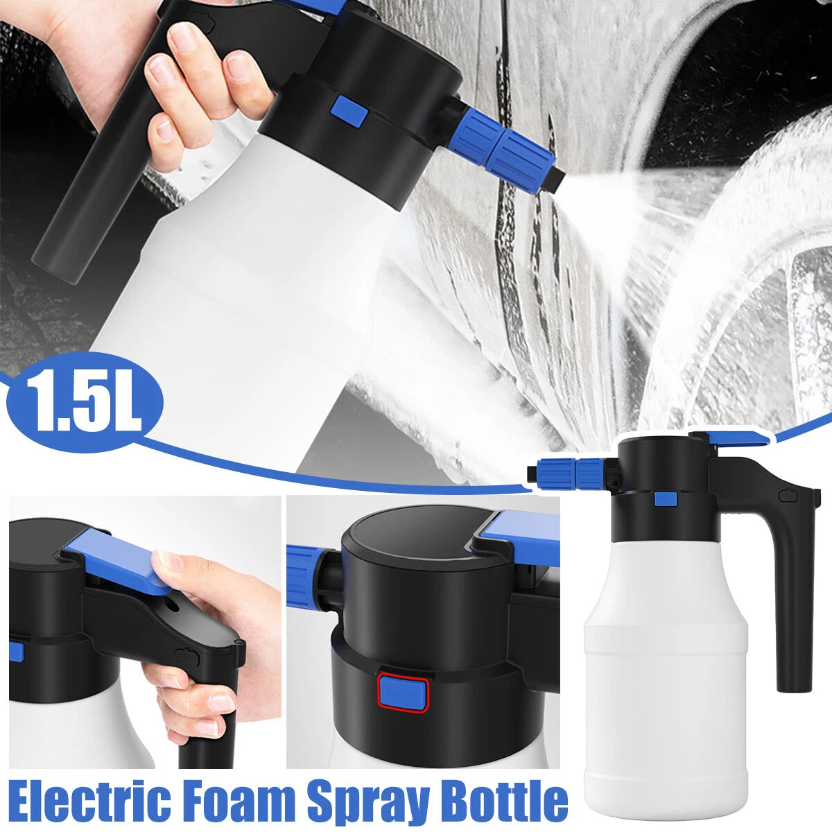 Wireless Electric Foam Pressure Washer High Pressure Garden Car Cleaning Tool