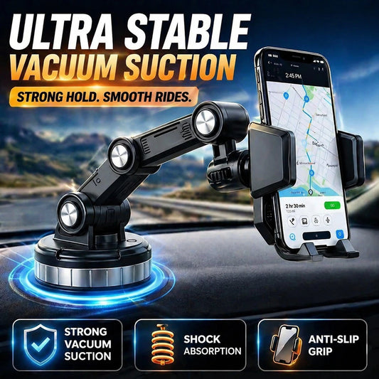 360 Foldable Vacuum Strong Magnetic Phone Holder Suction Cup Car Stand Car Mount