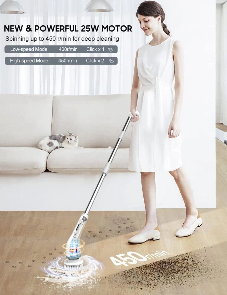 Electric Spin Scrubber Turbo Scrub Cleaning Brush Cordless Chargeable Bathroom