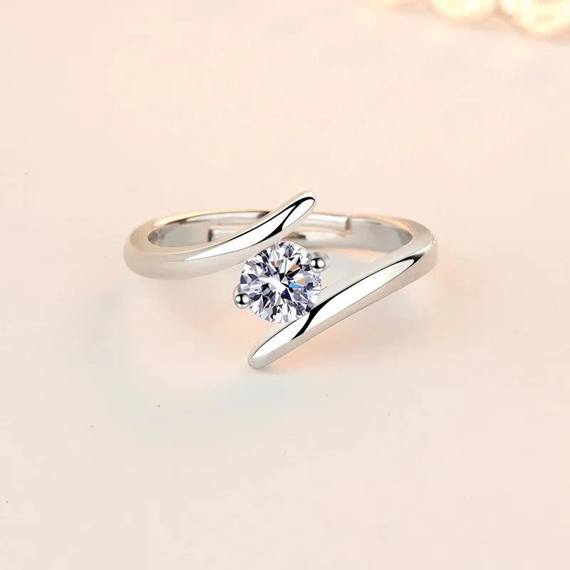 925 Sterling Silver Zircon Ring – Luxury Women’s Wedding & Party Jewelry