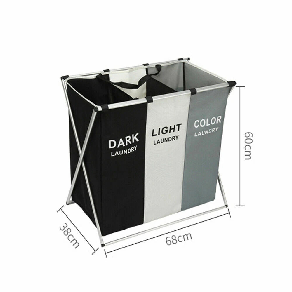 Large Foldable Laundry Washing Clothes Storage Bag Hamper Basket Bin Organiser