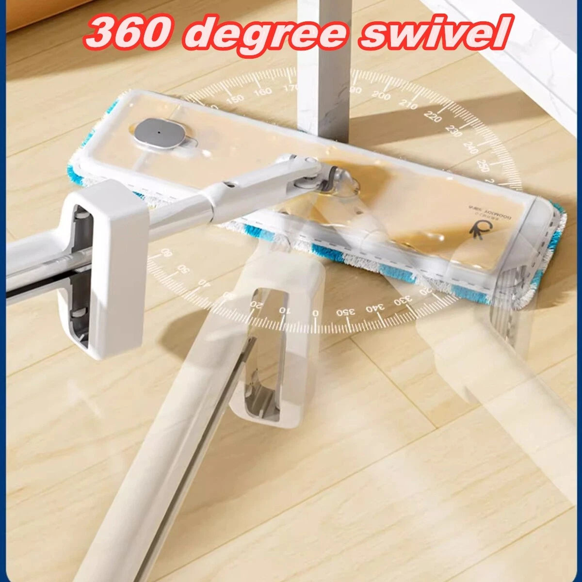 Spray Self Twisting Flat Mop Hands Free Microfiber Mop for Floor Kitchen Tile