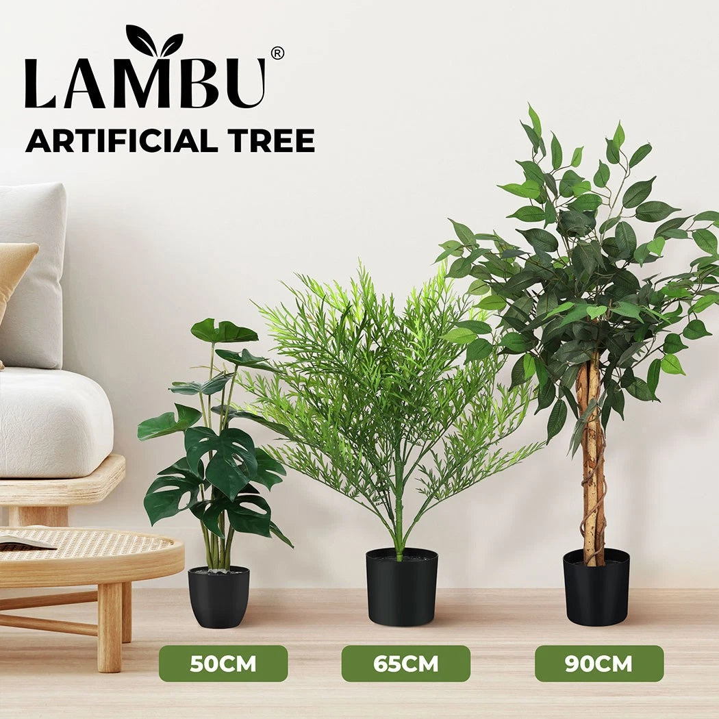 Lambu Artificial Plants Palm in Pot Fake Tree Lifelike Home Office Decor Indoor