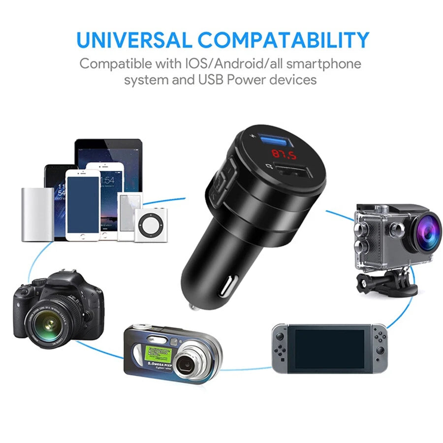 Handsfree Wireless Bluetooth FM Transmitter Car Charger USB MP3 Player Audio Oz