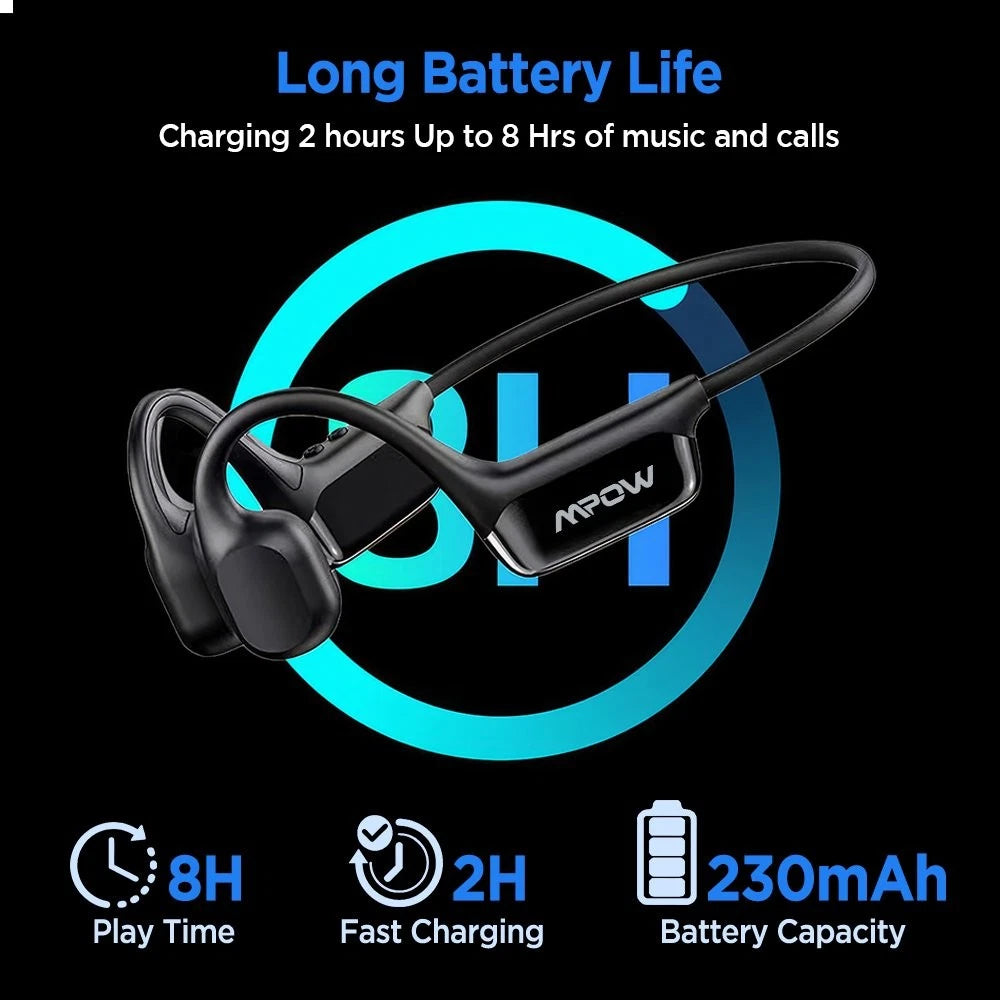 Mpow Bone Conduction Headphones  Bluetooth Waterproof MP3 Swimming Earphones 32G