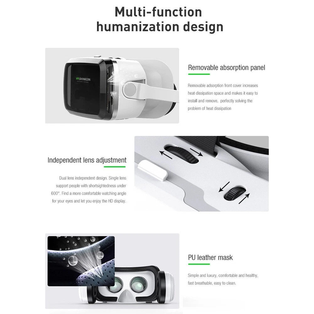 VR Box 4.0 3D Virtual Reality Headset with Bluetooth & Controller – Immersive VR