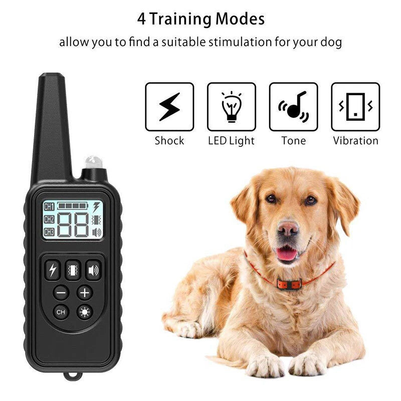 Anti Bark Electric Shock Dog Pet Training E-Collar Obedience Remote Control AU