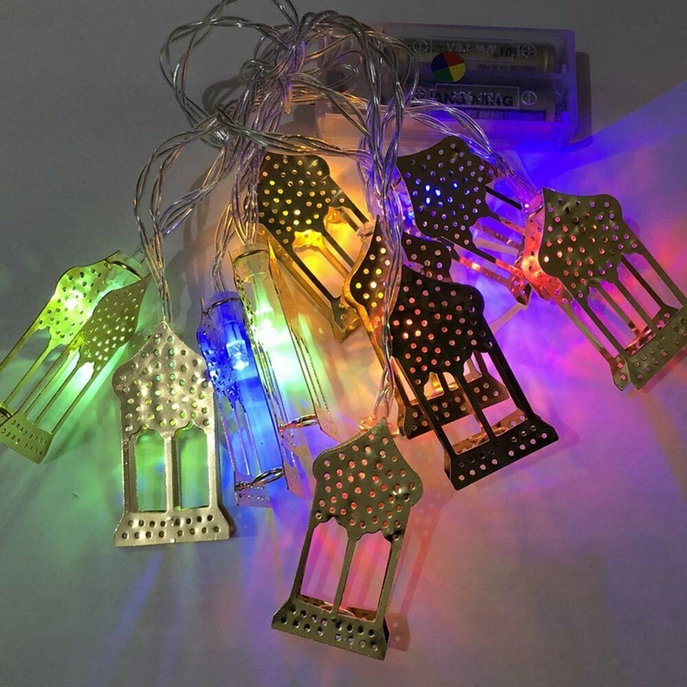 Ramadan Fairy Lights Battery Led String Lights Lantern Eid Mubarak Decor Party