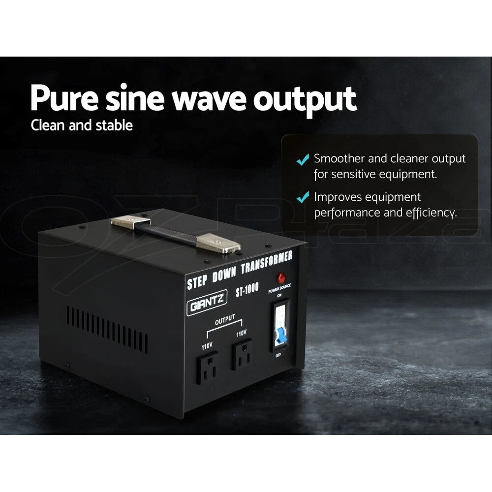 Giantz Step Down Transformer 240V-110V Stepdown Voltage Converter Travel AU-US
