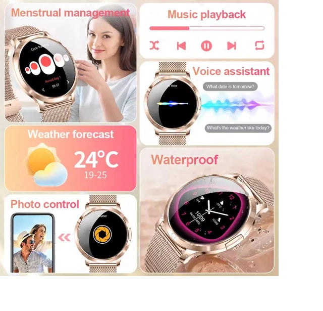 New Smart Watch Full Touch Screen AMOLED Bluetooth Call for Women and Men -DT93